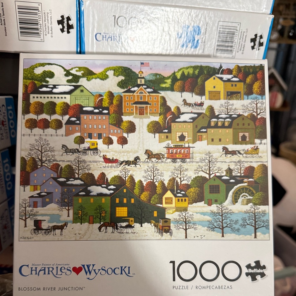 Buffalo David Bitton Puzzle - Winter Village Scene